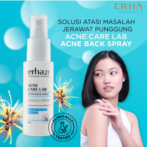 ERHA Acne Back Spray - OBAT JERAWAT PUNGGUNG 60ML