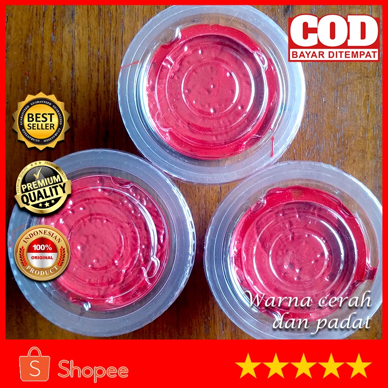 

CAT UNTUK LAYANGAN WARNA MERAH / CAT CEMANI TOKA ORIGINAL WARNA MERAH / TINTA LAYANGAN / TINTA OFFSET / TINTA SABLON LAYANGAN / TINTA DESAIN GRAFIS / TINTA KERTAS / KEMASAN CUP 50 GRAM //
