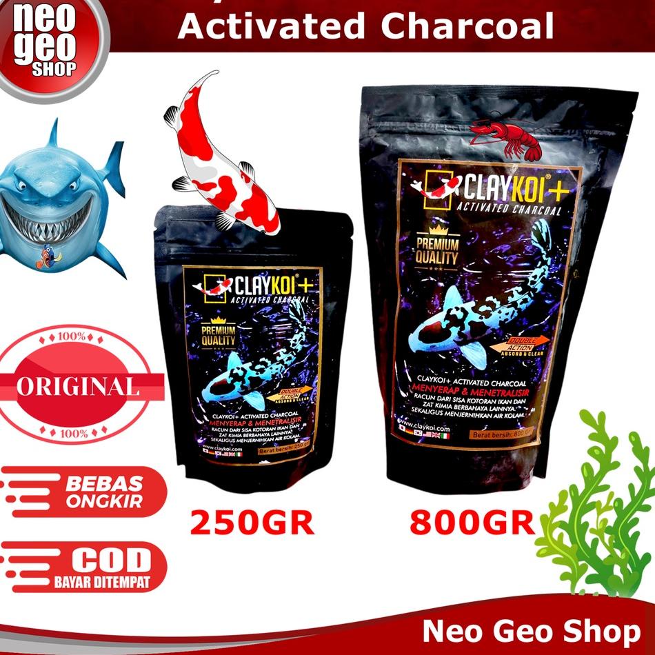 Clay Koi ClayKoi 250gr 250 gr PLUS HITAM Activated Charcoal Penjernih Kolam Koi