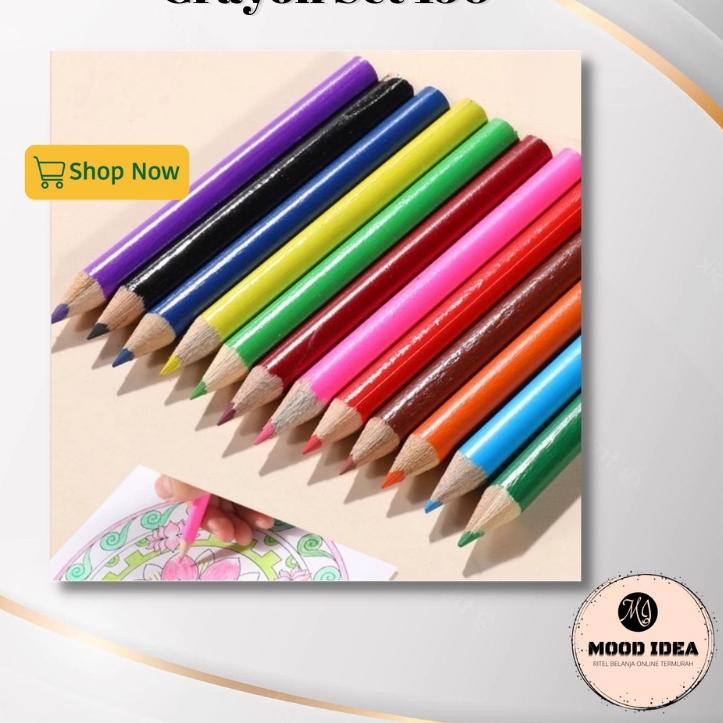 

New! MI Crayon Set Mewarnai Melukis Pensil Menggambar 150 Pcs / Alat Tulis Anak .,