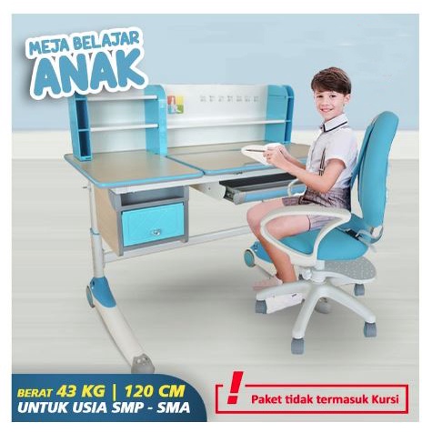 Meja Belajar Saja SPEEDS 120 cm Anak Multifungsi Karakter Table Board Tulis