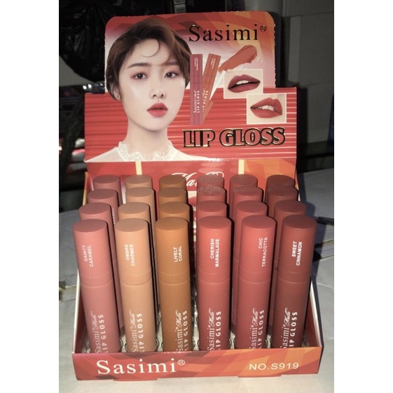 Jual SASIMI MATTE LIP GLOSS S919 (per box/24 pcs) Shopee Indonesia