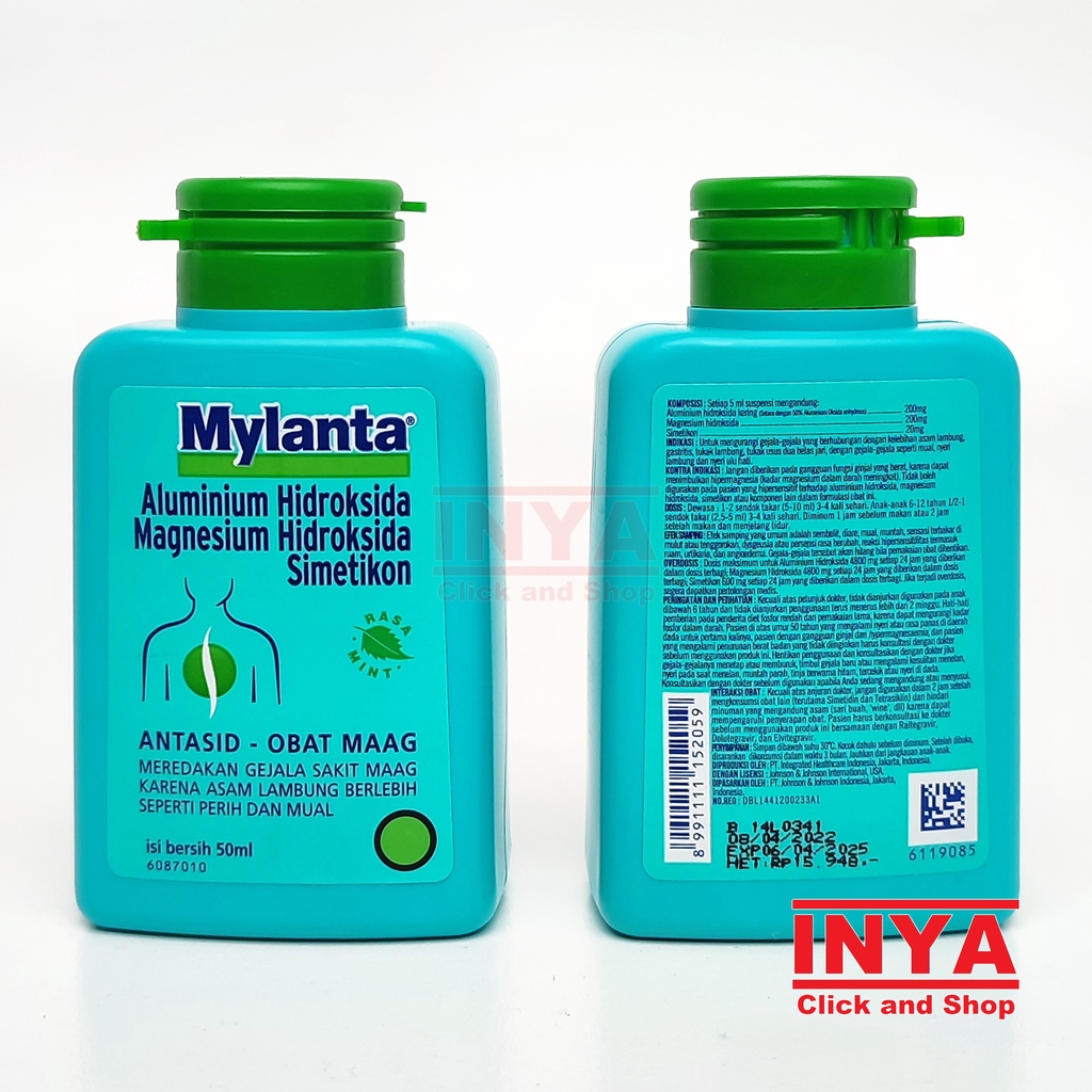 MYLANTA CAIR RASA MINT 50ml ANTASID - Obat Maag