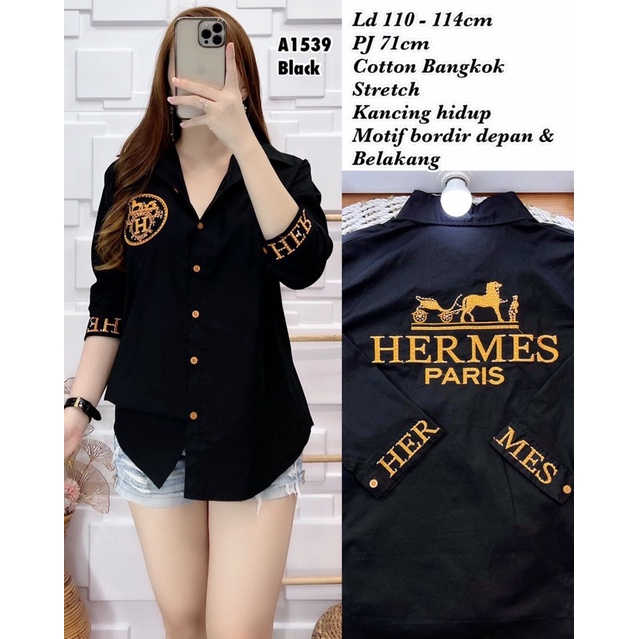 KEMEJA HERMES CANTIK IMPORT