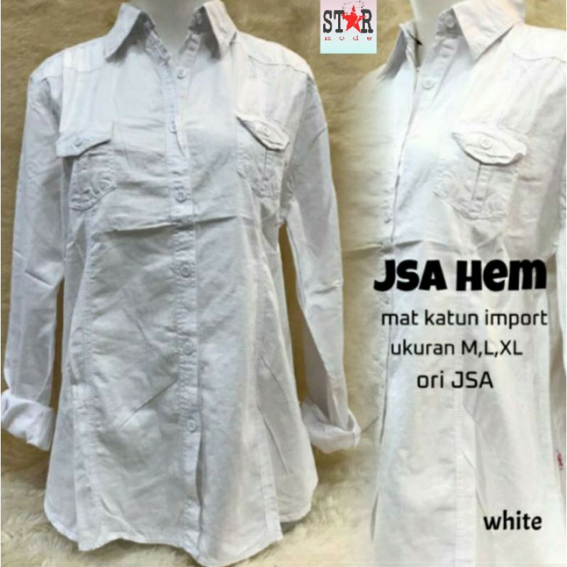 HEM KEMEJA WANITA POLOS //JSA BASIC KATUN