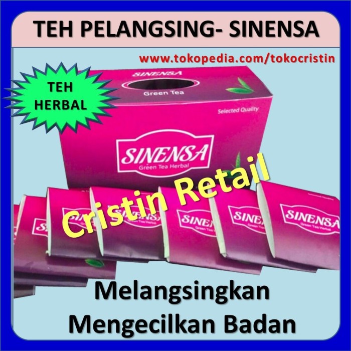 

ORIGINAL MURAH Teh Pelangsing Sinensa - Sinensa Green Tea Herbal Aman Original DINKES