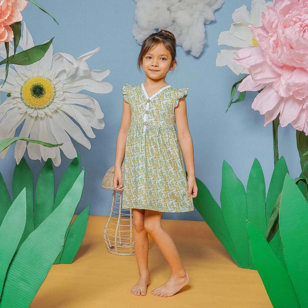 BOHOPANNA RUFFLE DRESS / SETELAN ANAK PEREMPUAN / DRESS ANAK PEREMPUAN