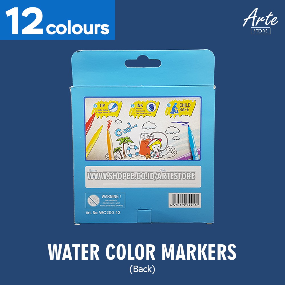 Spidol Snowman Water Color Marker (12 - 24 Warna)