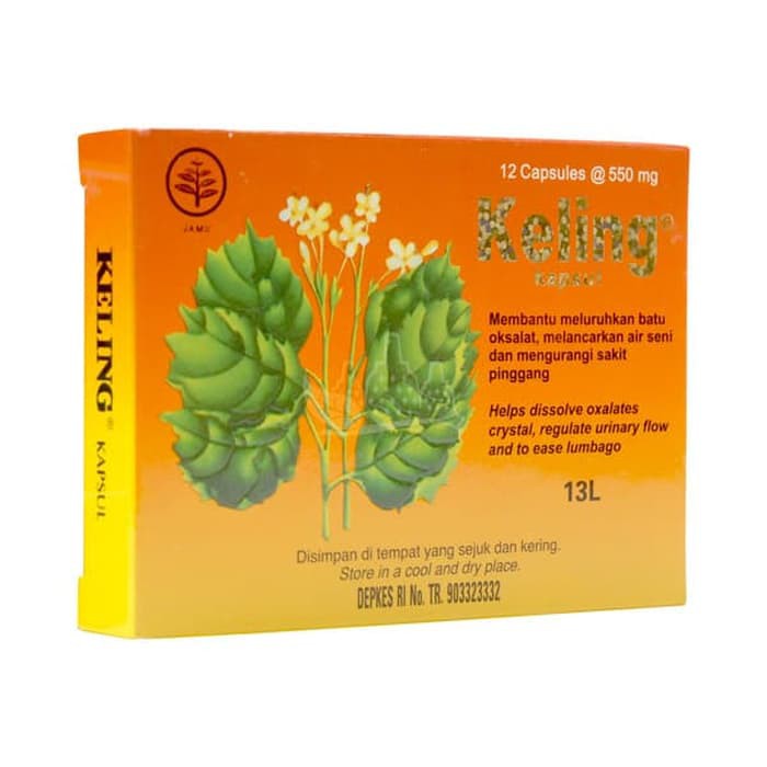 

KELING 12 KAPSUL - Borobudur Herbal - Melancarkan buang air kecil, meluruhkan batu oksalat di ginjal