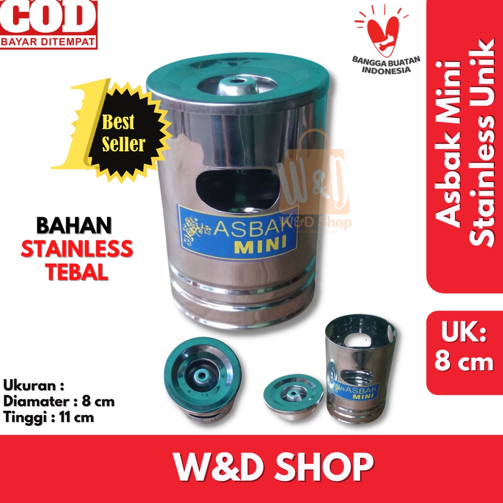 Jual Cod Asbak Stainless Diameter Tinggi Asbak Unik Asbak Rokok Murah Asbak Rokok