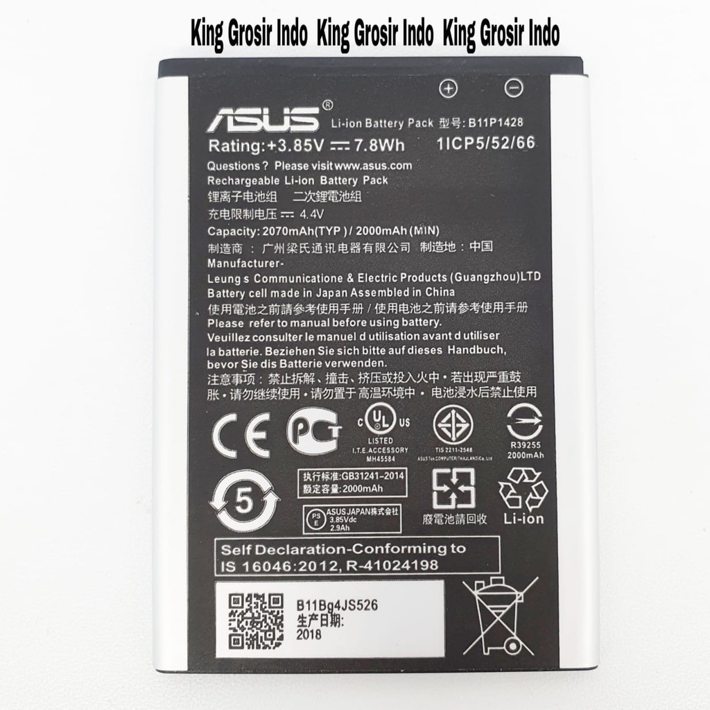 Baterai Asus Zenfone Go 4,5 ZB452KG B11P1428 Original OEM Battery Batere Batre Batt Bat