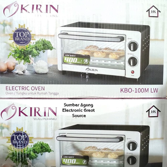 Oven Kirin KBO100M LW Low Watt KBO100 10Liter Bergaransi 400W