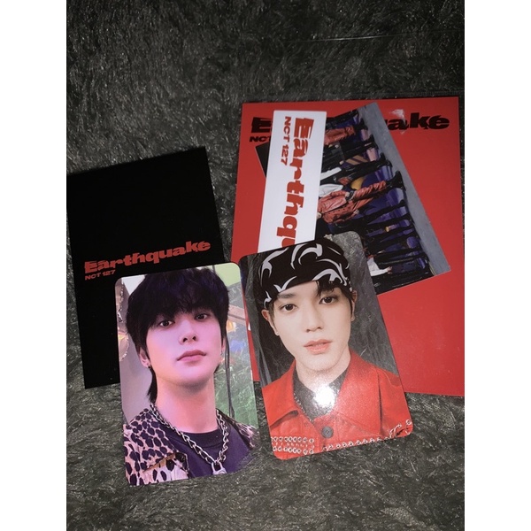 MD UNIVERSE : EARTHQUAKE luggage sticker set UNSEALED. Taeyong Earthquake ver A & Jaehyun earthquake