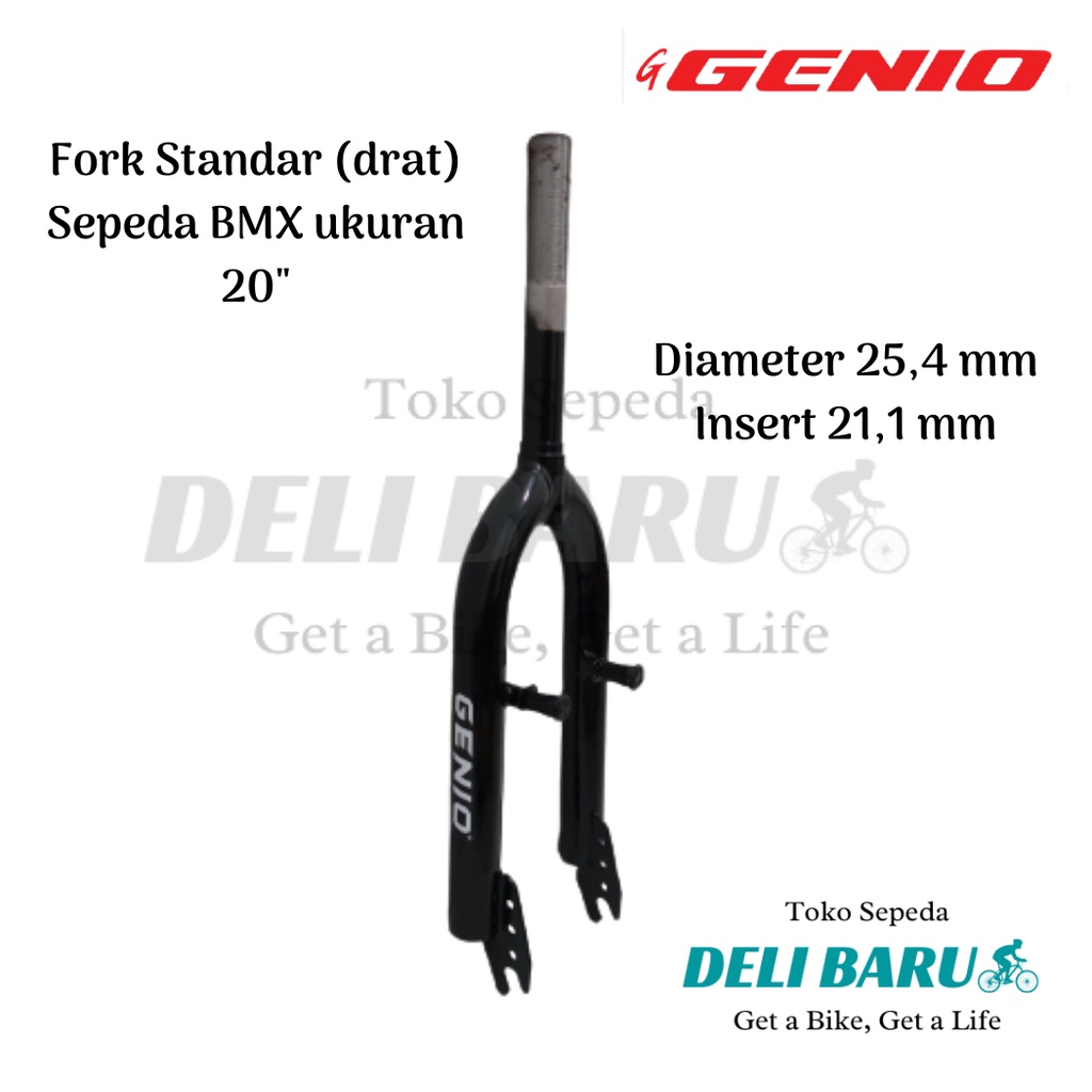 Genio Fork Standar garpu besi model drat sepeda BMX ukuran 20&quot;