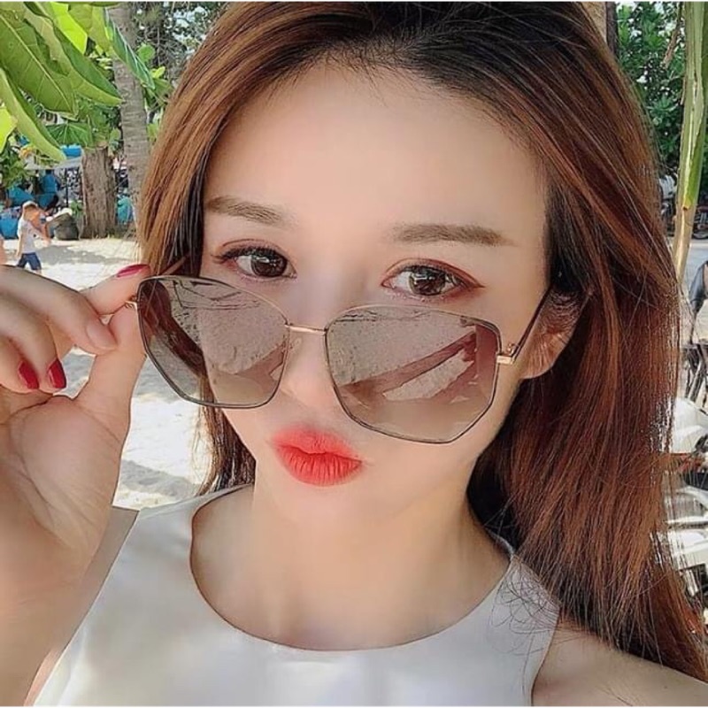 Kacamata Hitam Wanita GF27 Gaya Fashion Oversized Frameless Women Sunglasses ACC