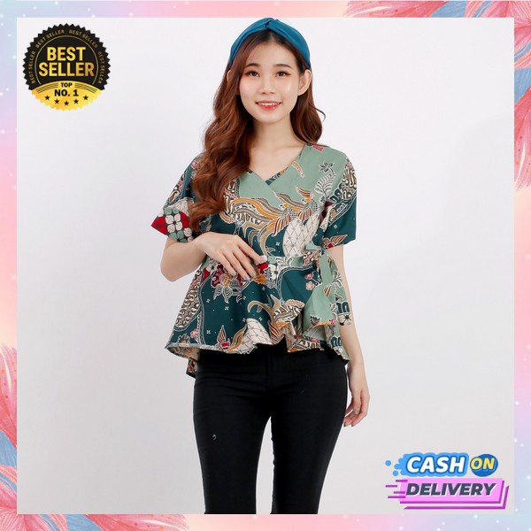 Baju Kondangan Ibu2 Atasan Batik Fashionable Buju Cewek Formal Kemeja Dewasa Casual Bju Dewasa Model