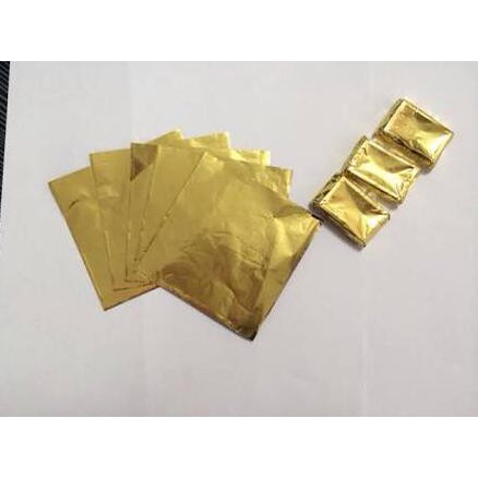 

GOLD ALUMUNIUM FOIL MAKANAN COKLAT CHOCOLATE WRAP