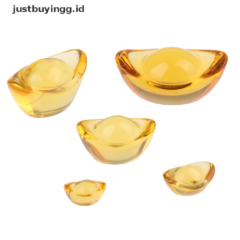 [justbuyingg.id] 5Pcs Yuanbao Feng Shui Yuan Bao Ingot Lucky Home Blessing Decoration Ornament ID