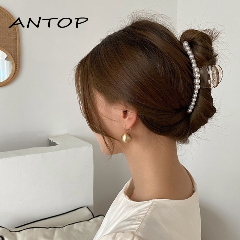 Korean Version of The Gentle Pearl Catch Clip Temperament Pearl Flower Catch Clip Popular Hair Accessories ANTOP