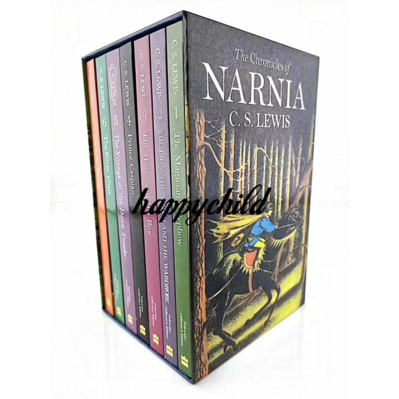 7 books the chronicles of Narnia by C.S.Lewis/color page/buku import/buku anak/happychild