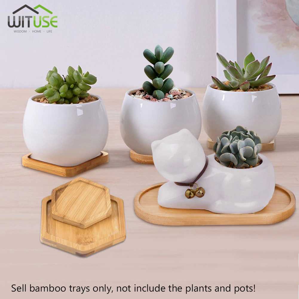 TD-AD1 WITUSE Alas Tatakan Pot Tanaman Bamboo Persegi - EQF301