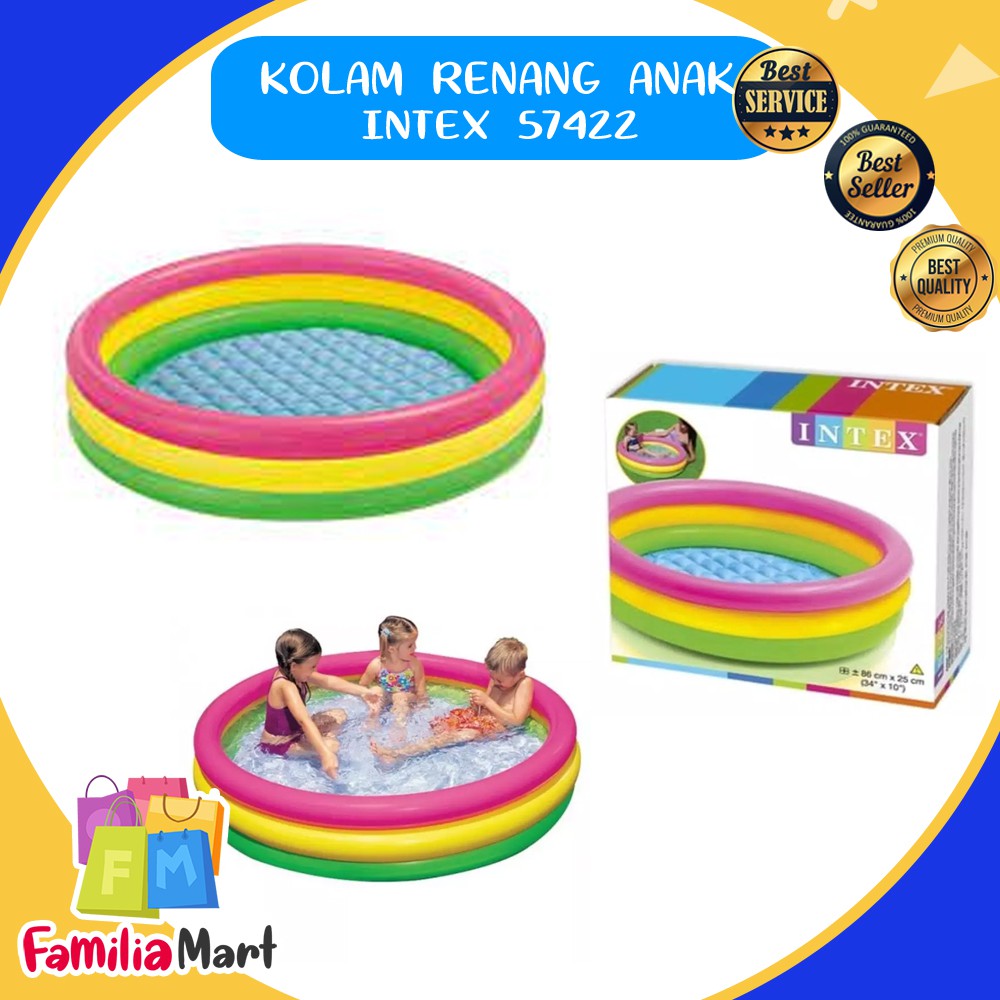 Kolam Renang JUMBO Anak Balita Pelangi BESAR 147x33cm INTEX 57422 Sunset Glow