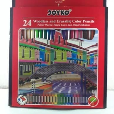 

WARNAPENSIL- PENSIL WARNA JOYKO BISA DIHAPUS 24 WARNA -PENSIL WARNA
