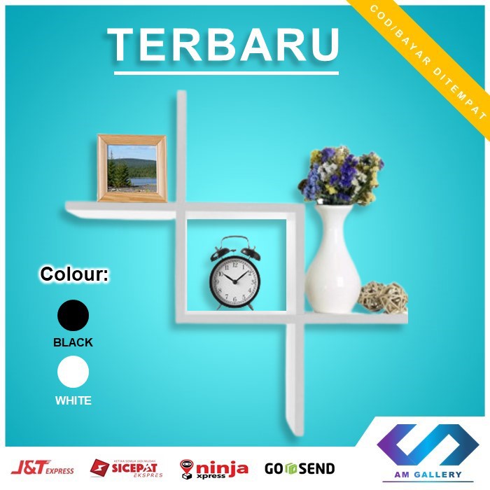 Rak Dinding Tempel Minimalis Kubus Kotak Hexagonal Tembok Multifungsi Persegi Furniture Rumah 19