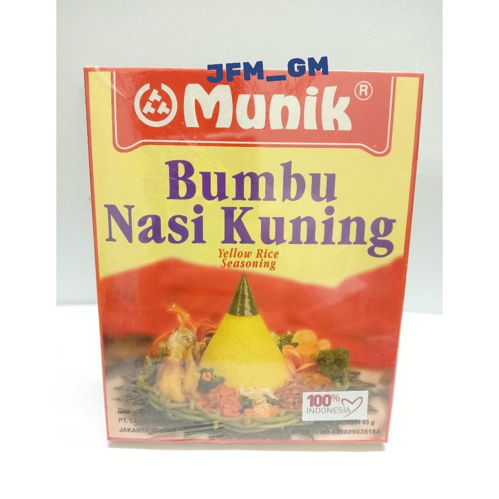 

MUNIK BUMBU NASI KUNING / BUMBU MASAK INSTAN 65 GR