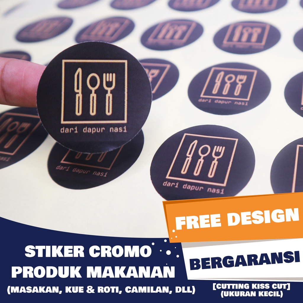 

Cetak Stiker Custom Label Kemasan Nama Olshop Makanan Masakan Dapur Kue Roti Camilan Cake Bakery Sticker Cromo Bontax - Cutting Kiss Cut