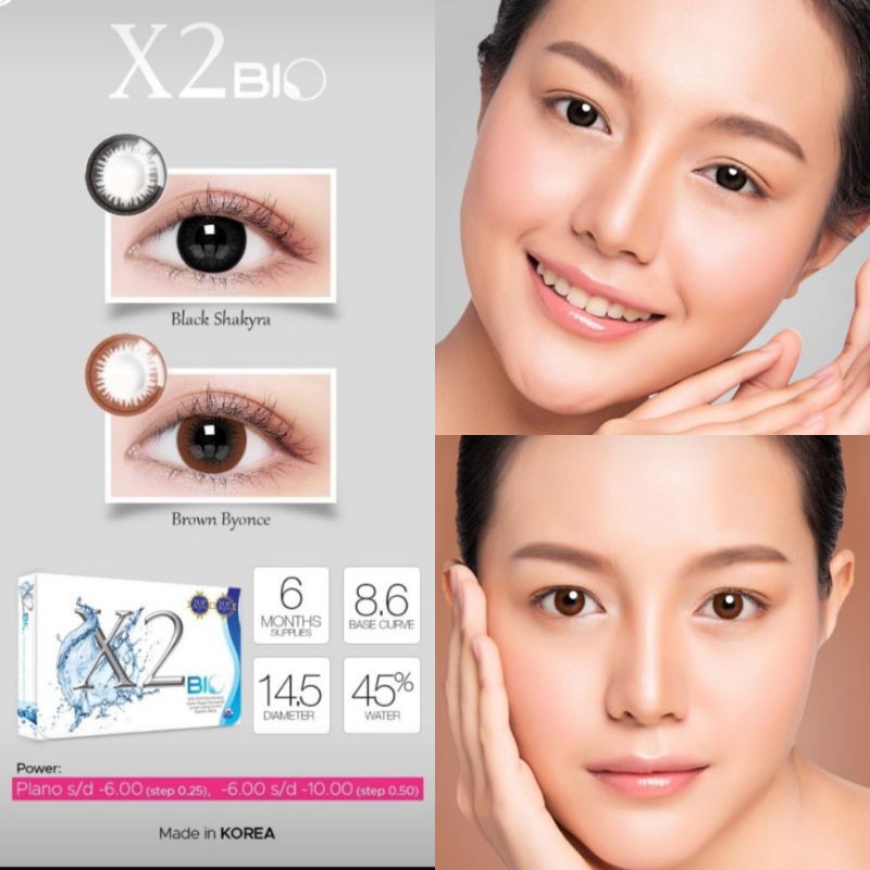 Softlens Warna Gelap Normal Minus X2 BIO Tersedia Minus Tinggi