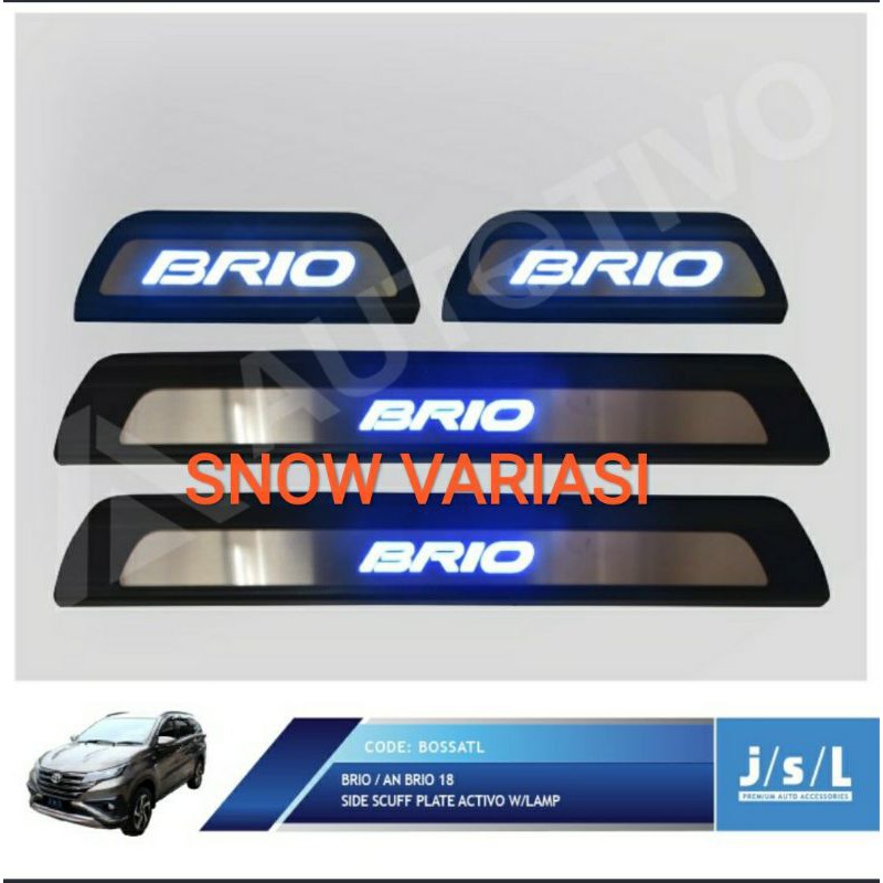 Brio sill plate samping LED side scuff plate activo with lamp JSL