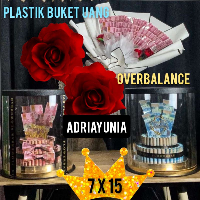 Plastik Buket Uang Kertas OPP 7 x 15 cm - Plastik Opp 7x15 Uang Kertas - Seal