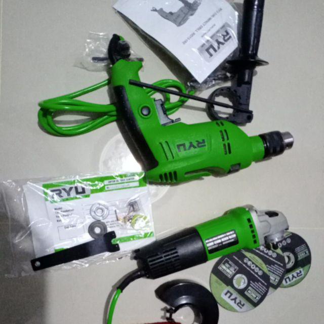 Promo Paket Gerinda Ryu + Bor Ryu 13mm Komplit