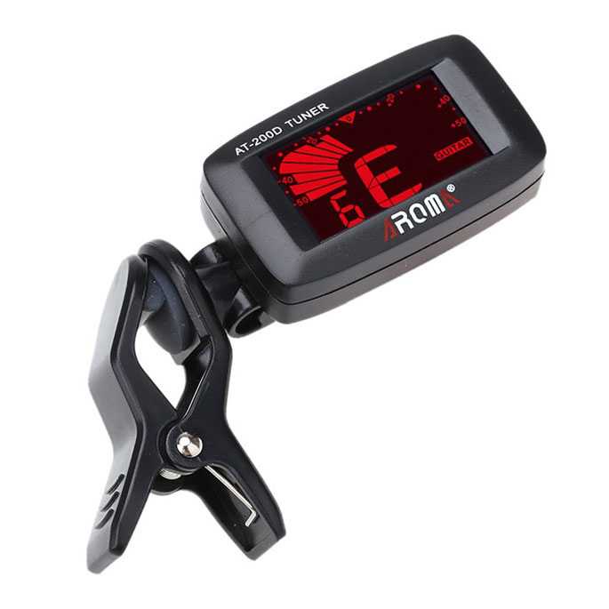 AROMA Tuner Gitar dengan Display LCD - AT200D-Hitam