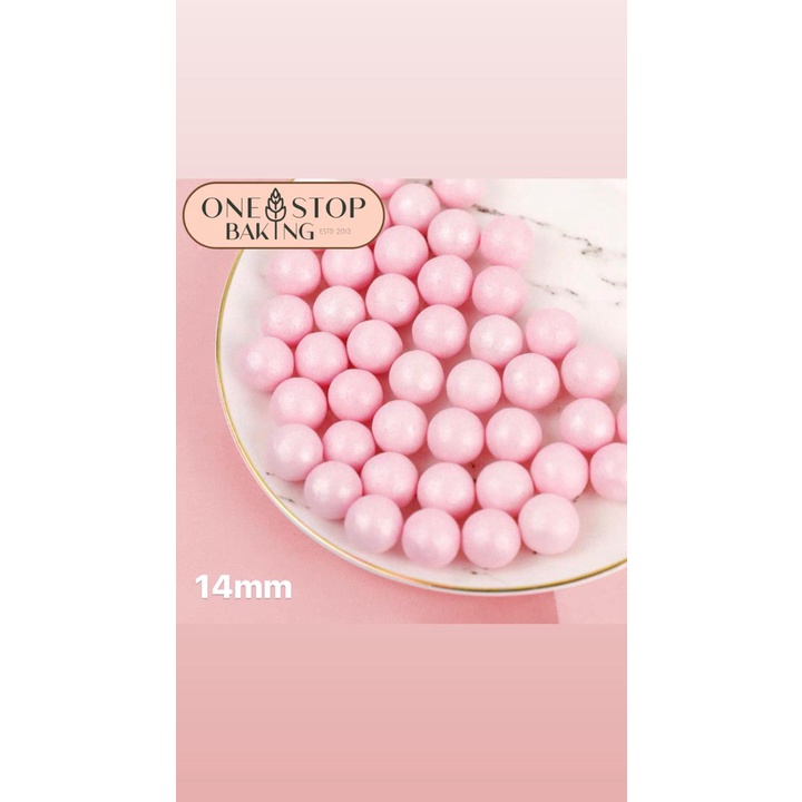 

Sprinkle Sugar Big Pearl Pink 14 mm.105gr