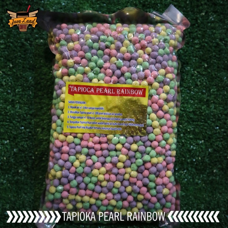 Topping Bubble Rainbow / Boba Warna Warni 1Kg | Bubble Drink | Minuman Kekinian | Tapioca Pearl