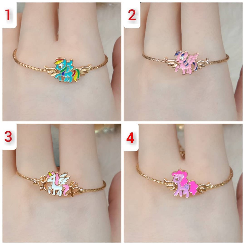 Gelang Tangan Anak - Gelang Titanium Wanita Anti Karat - perhiasan anak Perempuan - High Quality - AntiAlergi - TahanLama - Bisa COD