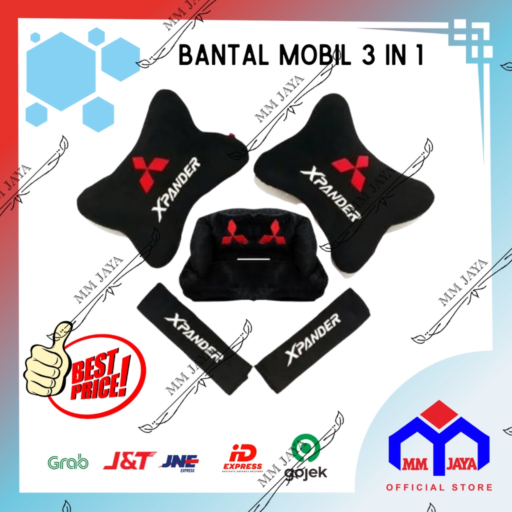 Bantal Mobil Xpander / Bantal Leher mobil 3in1 Aksesoris Mobil