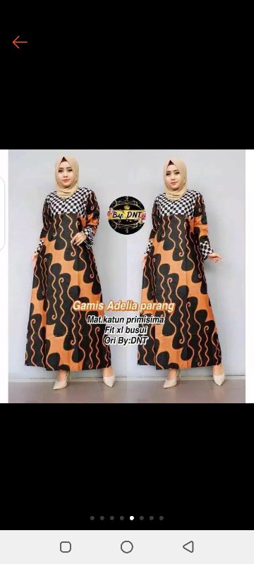 Couple Gamis Adelia Parang Warna Batik Muslim Terusan Panjang Cantik Buat Kondangan Bisa, Pergi Bisa