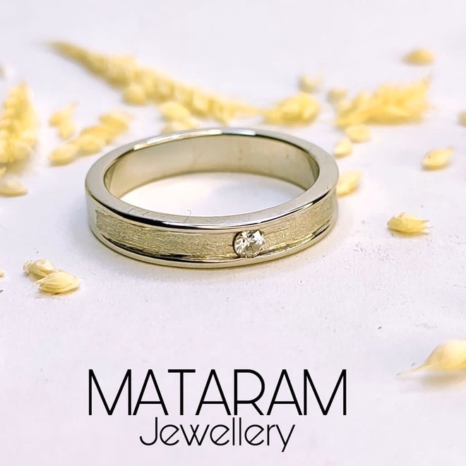 Cincin Kawin Mappi Palladium Kadar 50% - Bebas Request Model Cincin Custom By Mataram Jewellery