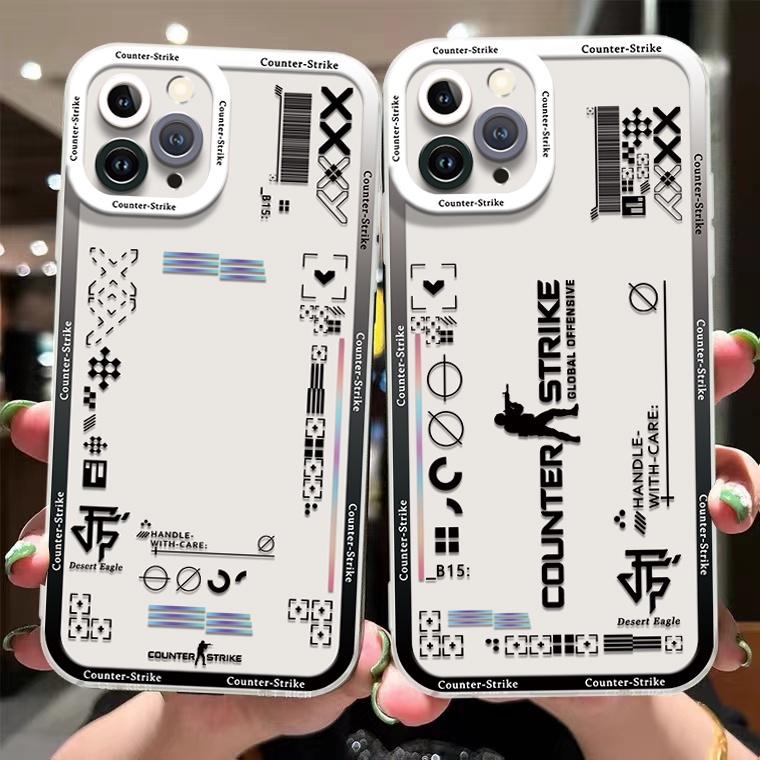 IPHONE Soft Couple Case Compatible Untuk Iphone14 13 12 11 Pro XS Max X XR Plus Casing Ponsel Silikon Transparan Shockproof TPU Cover