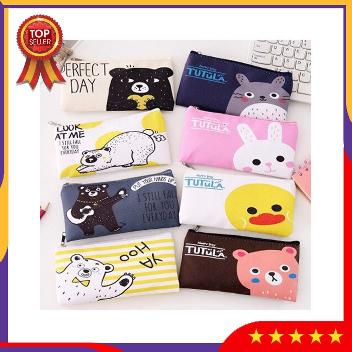 

ZV321 Dompet Alat Tulis Tempat Pensil Pouch Fun Printing Pencil Case