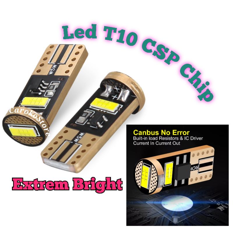 Led T10 Canbus Free Error SuperBright senja sein kabin plafon