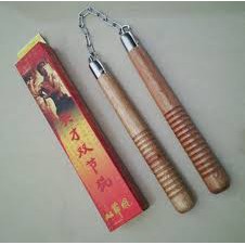 Nunchaku Wooden / Double Stick Tongkat Ruyung Kayu