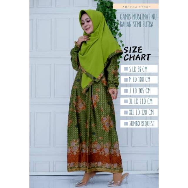 GAMIS BATIK MUSLIMAT NU SERAGAM BATIK NU