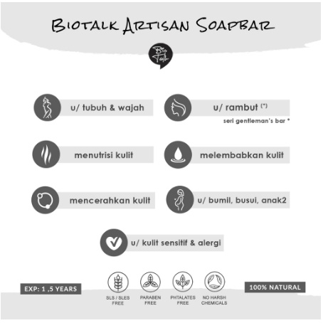 BioTalk Sabun Natural Herbal | Coffee Scrub | Kulit Normal | 120 gram