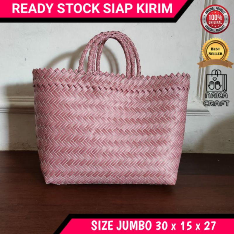 Tas Anyaman Polos Size 30 / Jumbo (Large) / Tas Premium