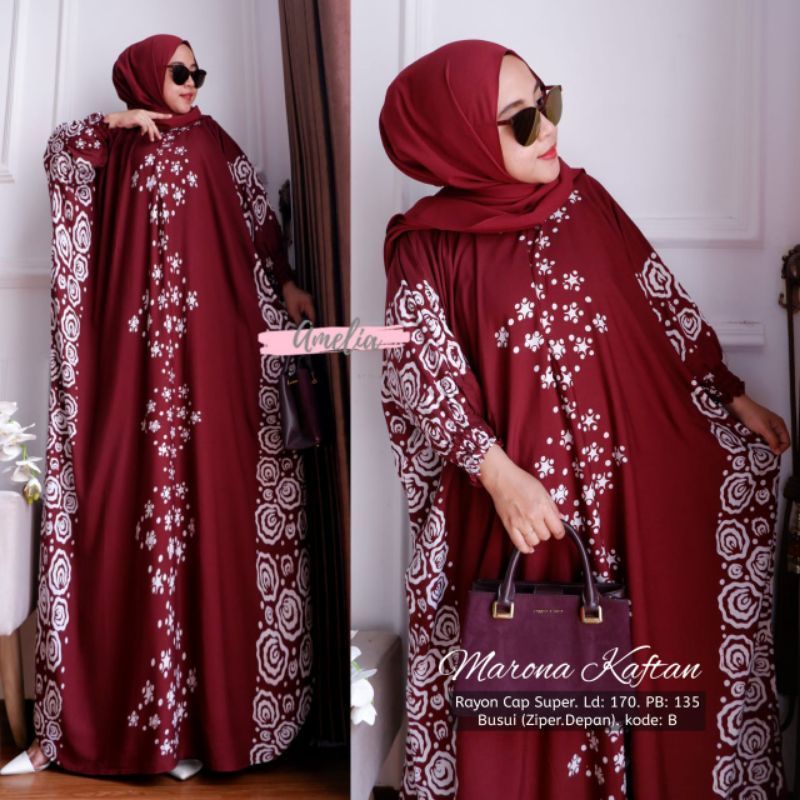 TERBARU GAMIS KAFTAN SUPER JUMBO BUSUI BAHAN SANTUNG RAYON SUPER MUAT SAMPAI BB 110