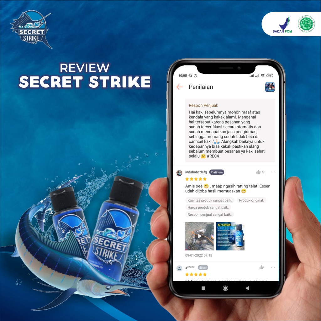 Secret Strike Essen Pancing Minyak Ikan Umpan Mancing Ikan Galatama Reel Joran Lure Topi Jepang Lele Nila Munjair Munjaer Isi 60ml-8